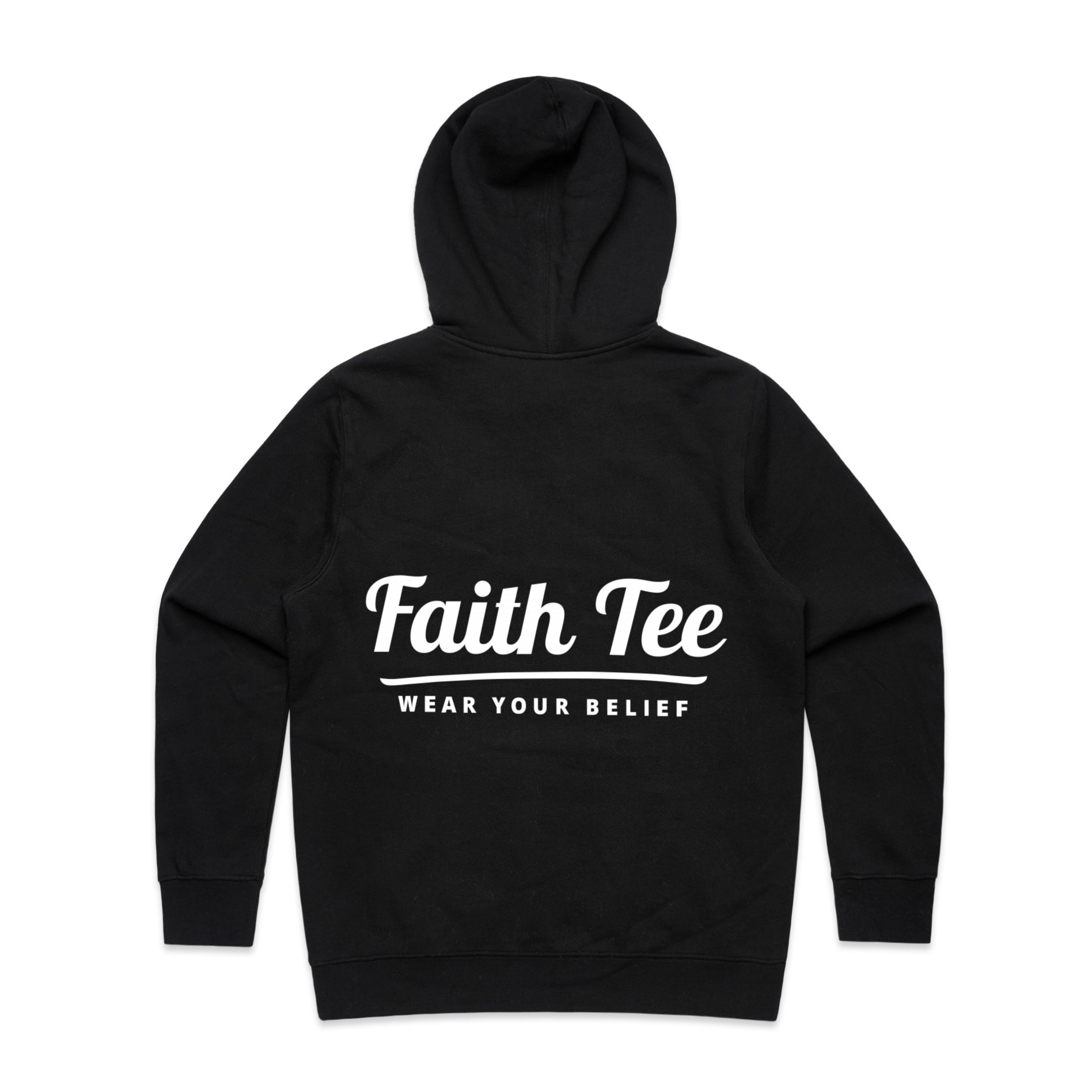 Women's Black Stencil Hood Faith Tee