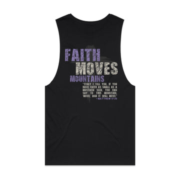 Men's Black Tank Faith Moves Mountains - Matthew 1720