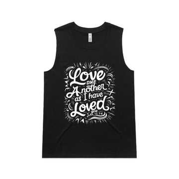 Women's Black Tank Love one another as I have loved you. - John 1334