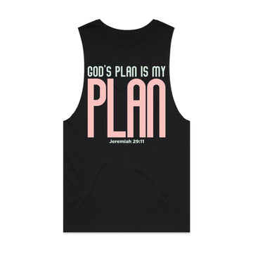 Men's Black Tank God's Plan Is My Plan - Jeremiah 2911