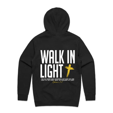 Men's Black Stencil Hood Walk In Light - Ephesians 58