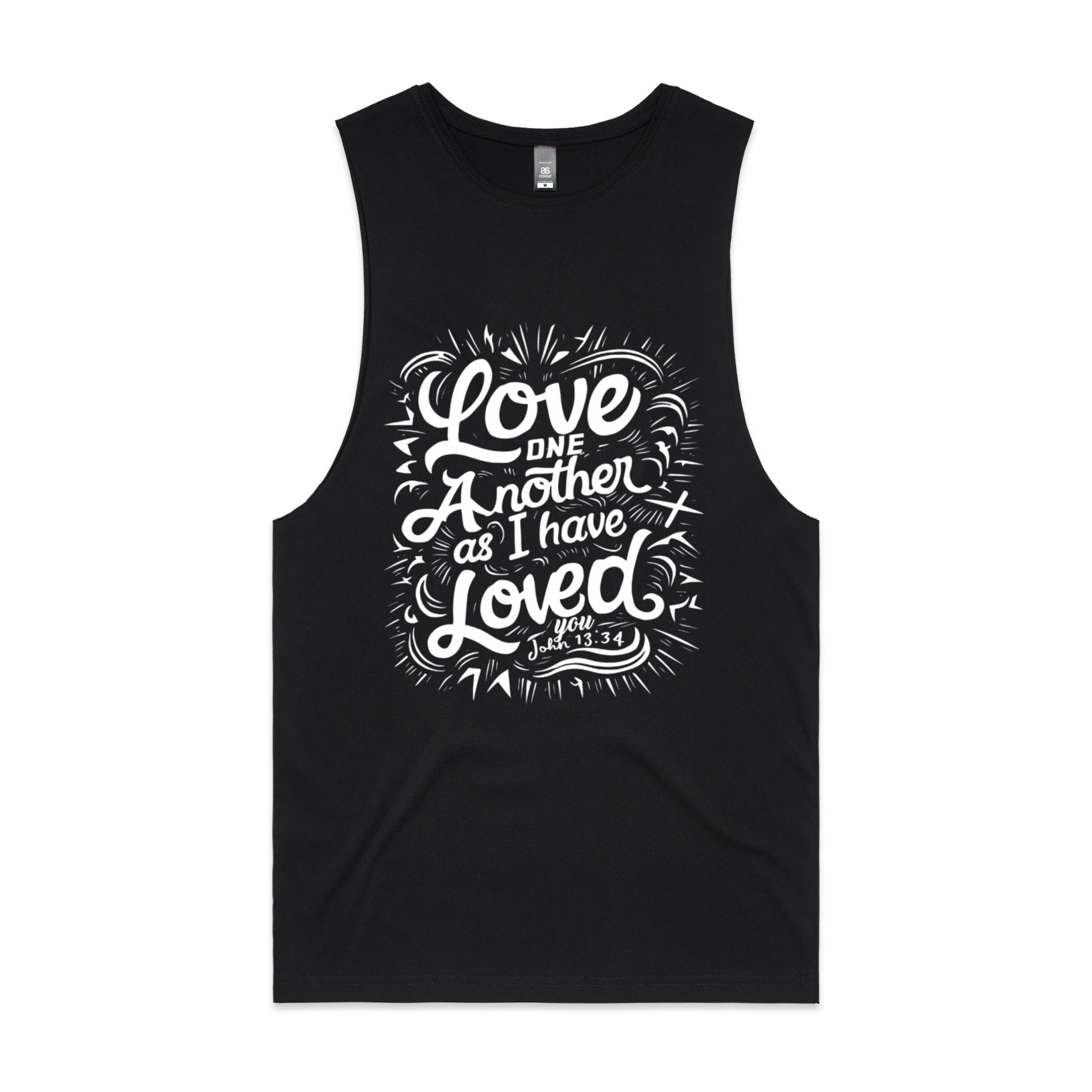 Men's Black Tank Love one another as I have loved you. - John 1334