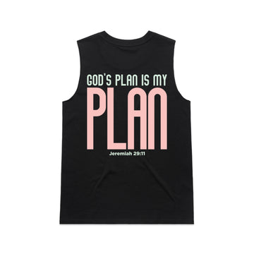 Women's Black Tank God's Plan Is My Plan - Jeremiah 2911