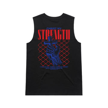 Women's Black Tank Christ My Strength - Philippians 413