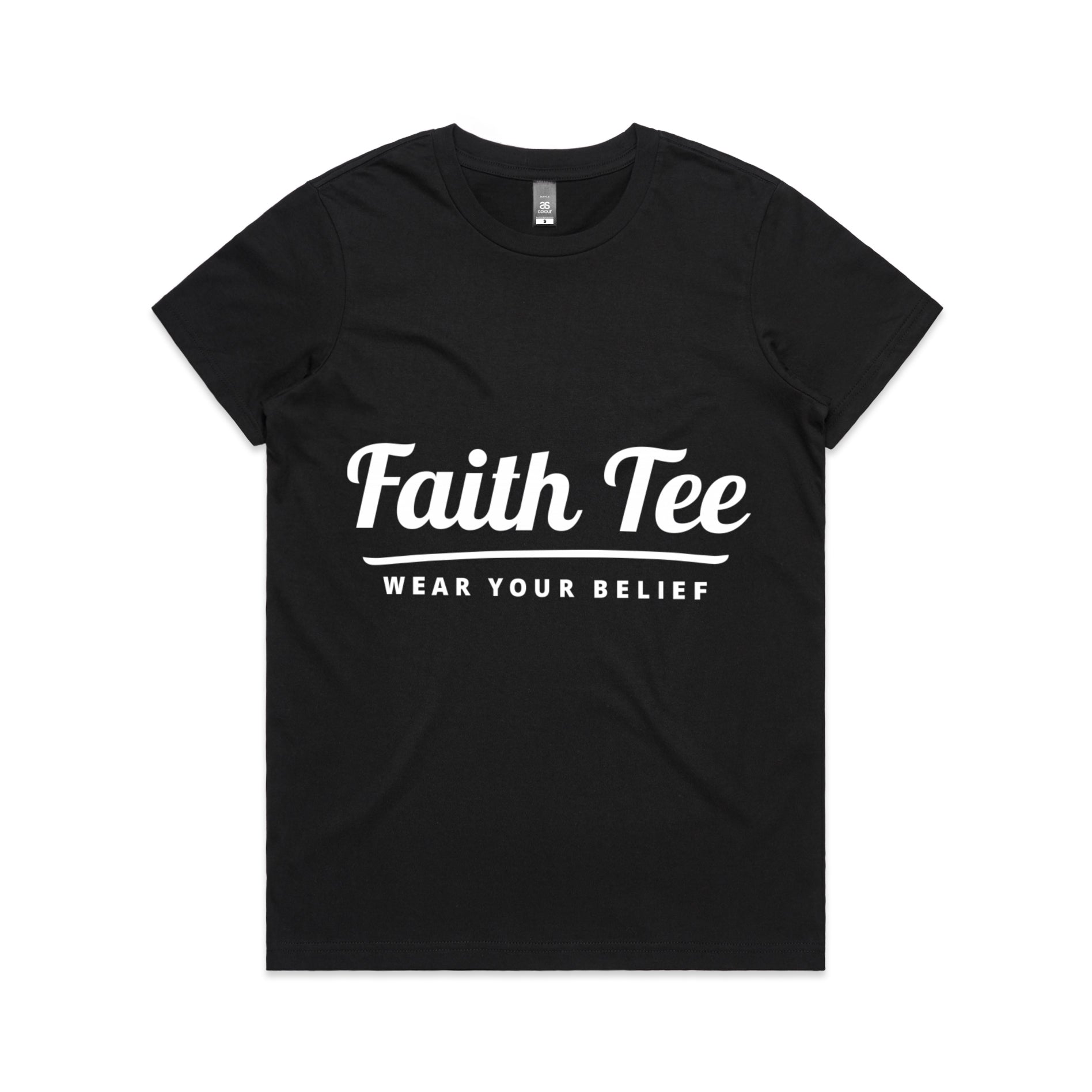 Women's Black T-shirt Faith Tee